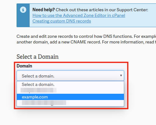 DMARC settings in cPanel